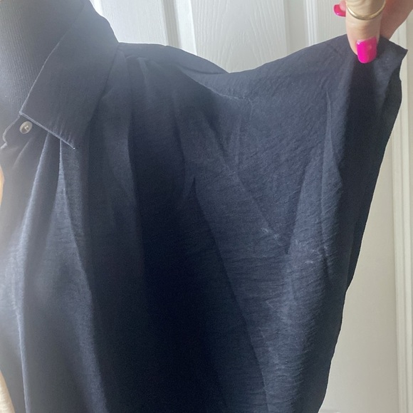 SHEIN Women’s Blouse Half Black Half Light Tan sz XL US 12 NWOT - Picture 3 of 7